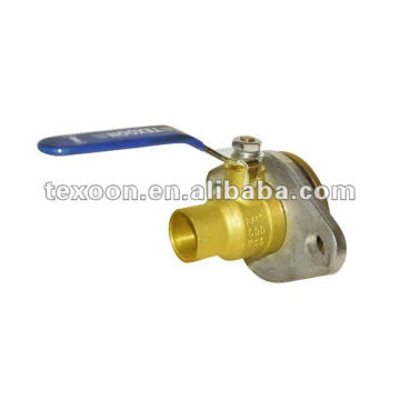 2-PCS Flange brass ball valve CF1 solder 600PSI